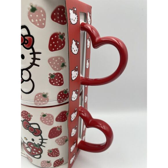 Hello Kitty Strawberry Ceramic Mug Set BRAND NEW! 2024 - Picture 3 of 8